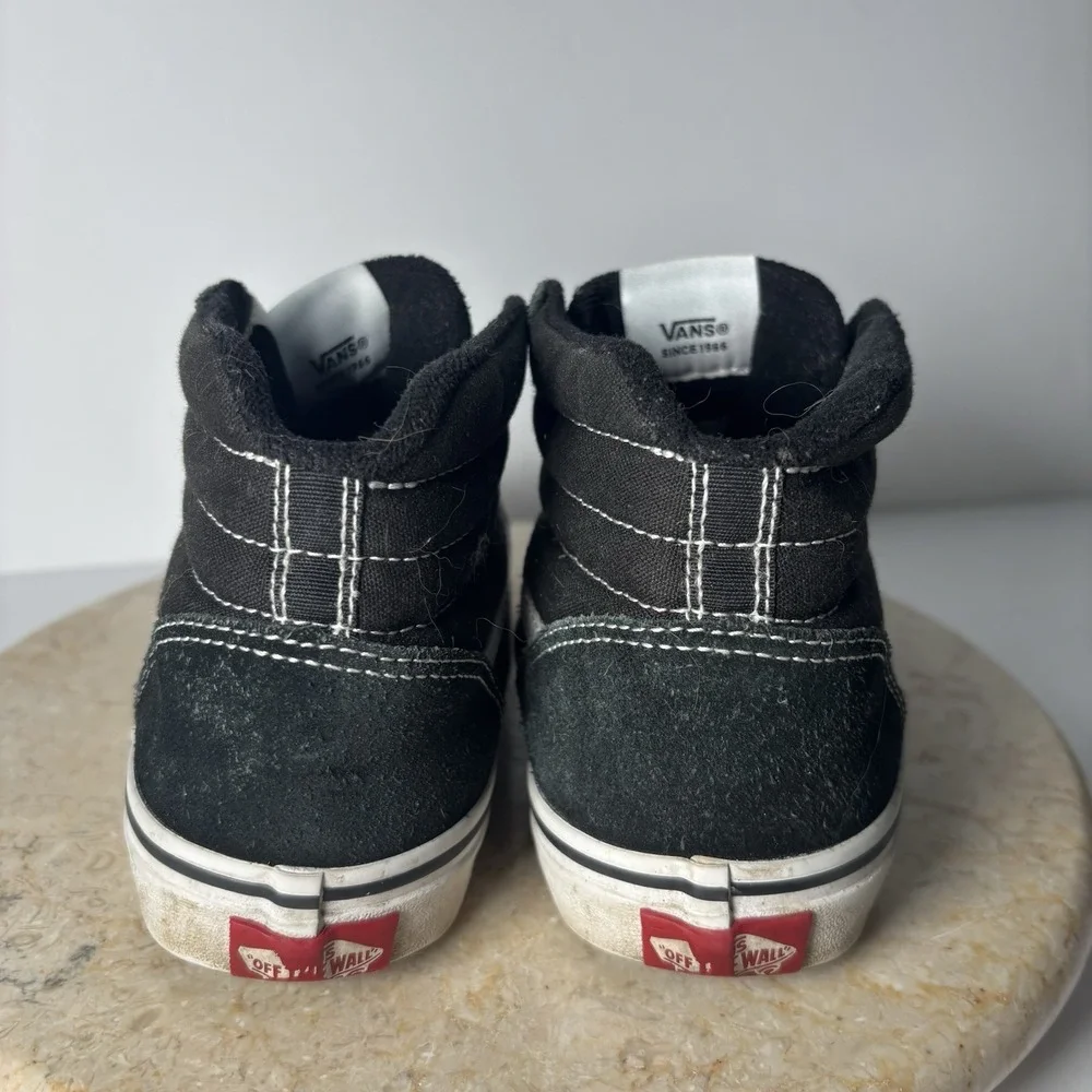 Vans Off The Wall High Top Shoes  Black/White Old Skool 500714 Youth‎ SZ 4.0